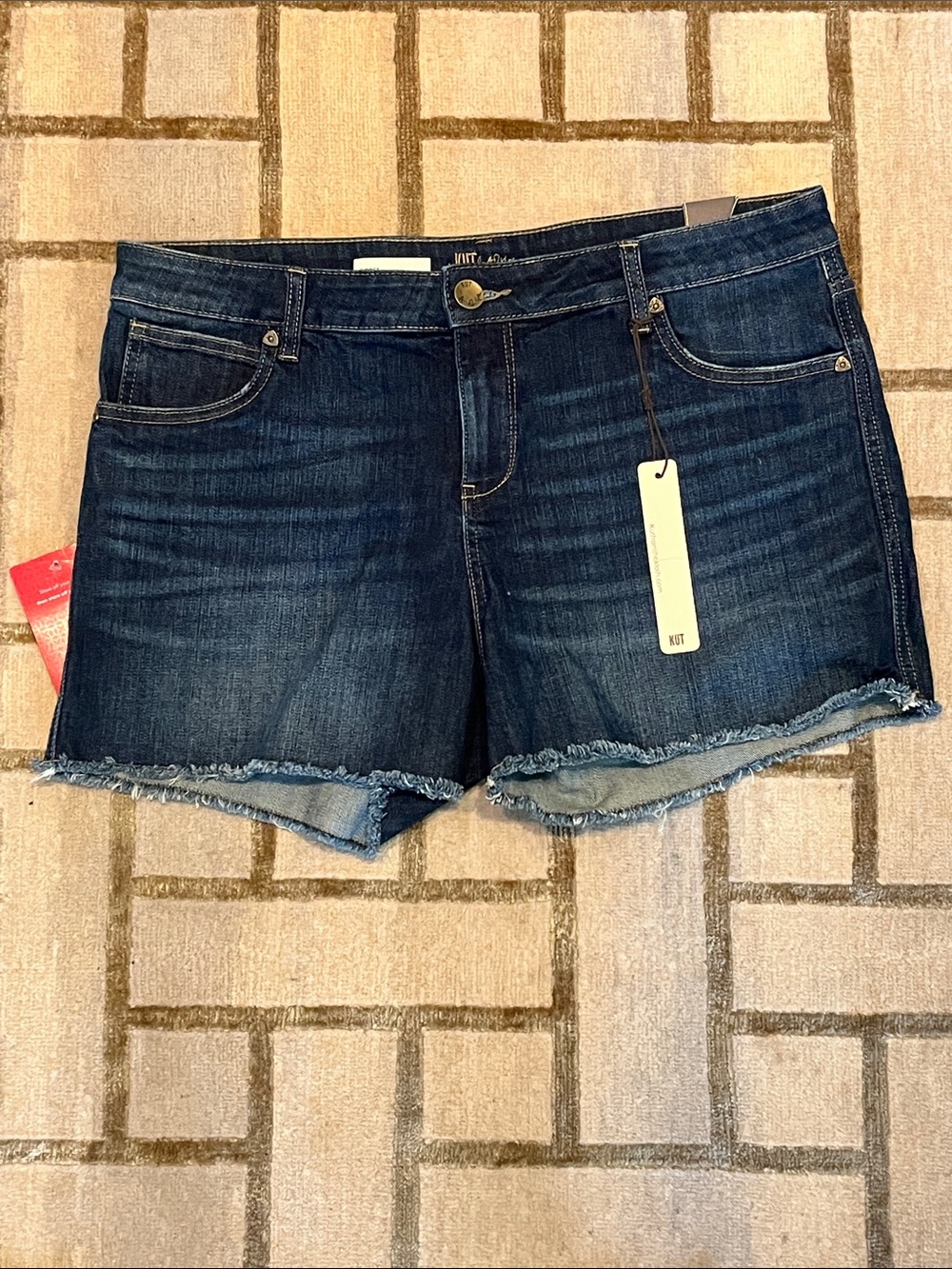Kut From The Kloth Gidget Fray Denim Shorts NWT